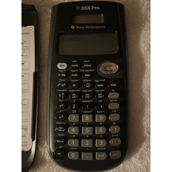 Texas Instruments Ti 36x Pro Engineering Scientific Calculator 9.7 in Black - Picture 2 of 6